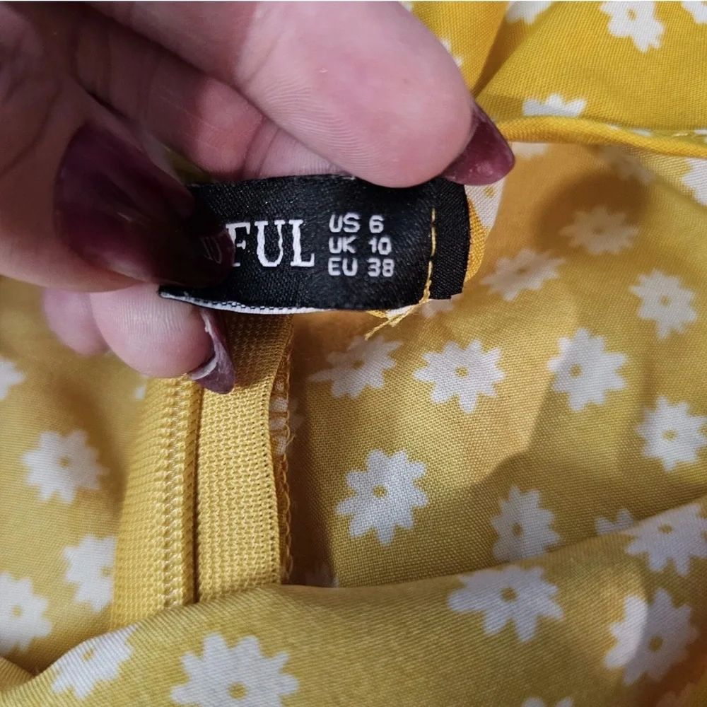 Zaful - Yellow Floral‎ Mini Skirt
